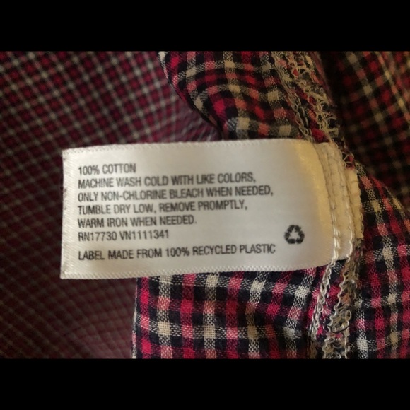 MERONA Women’s L/S Plaid Shirt, Petite Small - Picture 7 of 9